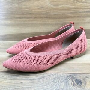 Everlane Pink Knit Pointed-Toe Flats